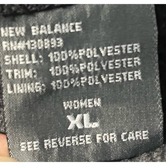 New Balance Womens Hooded Full Zip Hoodie Sweatshirt Gray Black Size Large - Picture 5 of 10